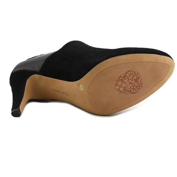 Womens Vince Camuto Vaniesha Black Suede Ankle Heeled Bootie Size 9M/39 - Picture 11 of 14